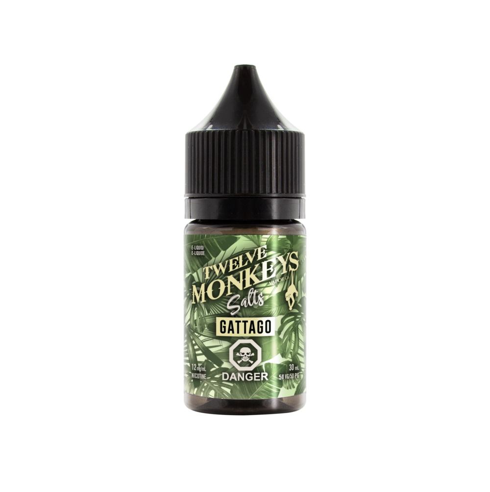 30mL bottle of Gattago SALTS by Twelve Monkeys E-Liquid