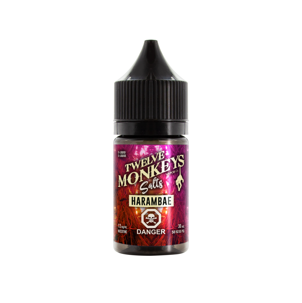 30mL bottle of Harambae SALTS by Twelve Monkeys E-Liquid