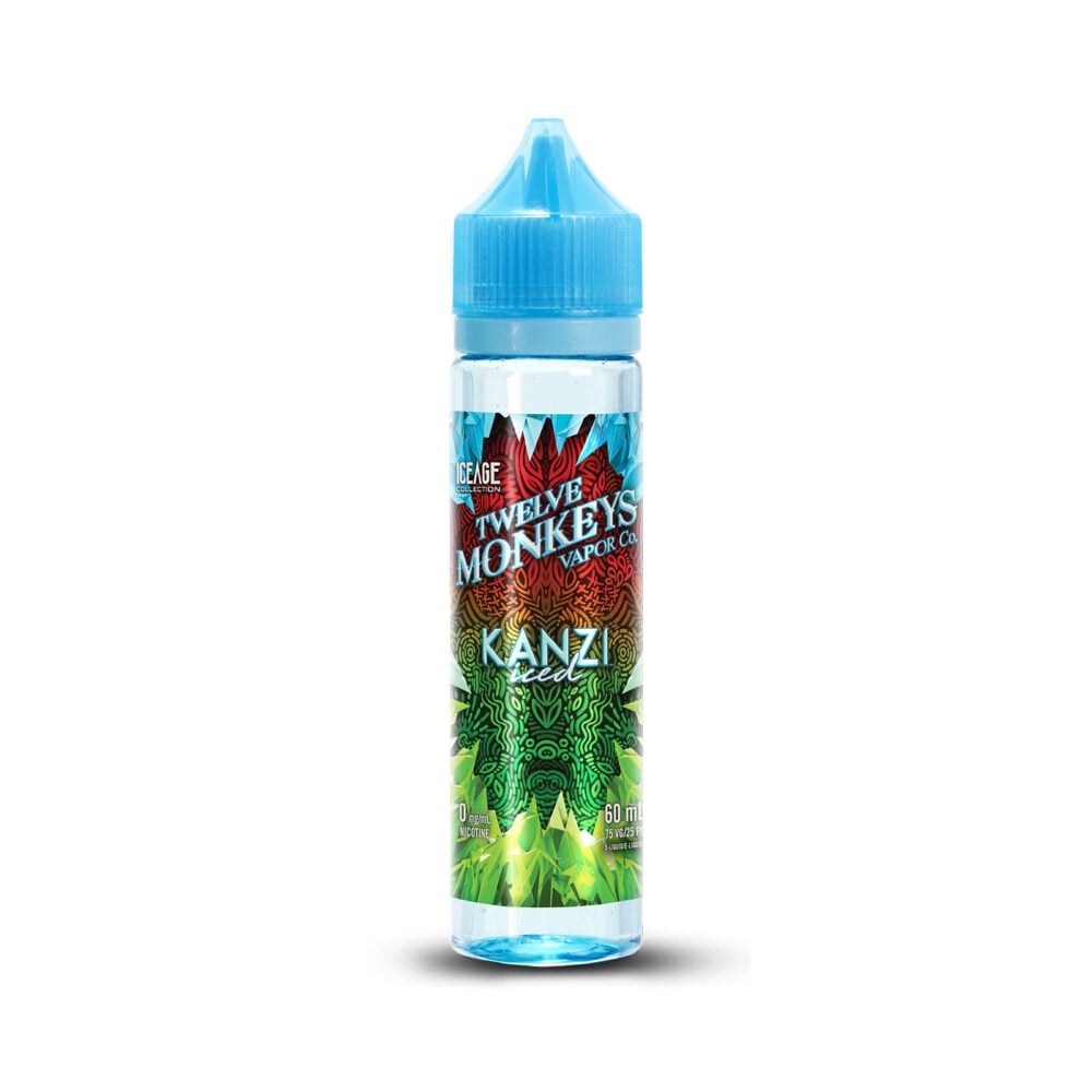 60mL bottle of Kanzi Iced - Twelve Monkeys Ice Age E-Liquid