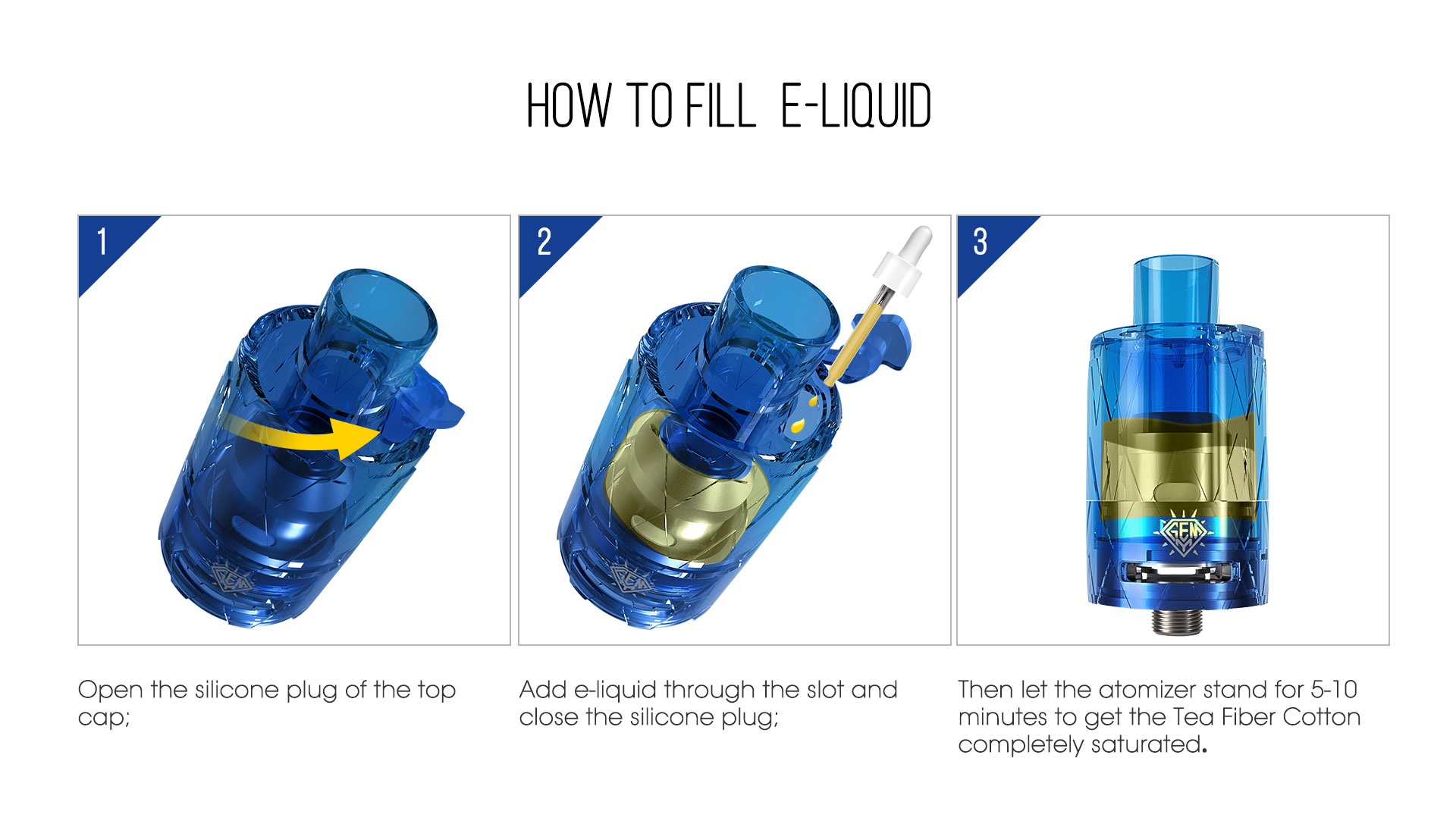 Freemax GEMM Disposable Tank refill diagram