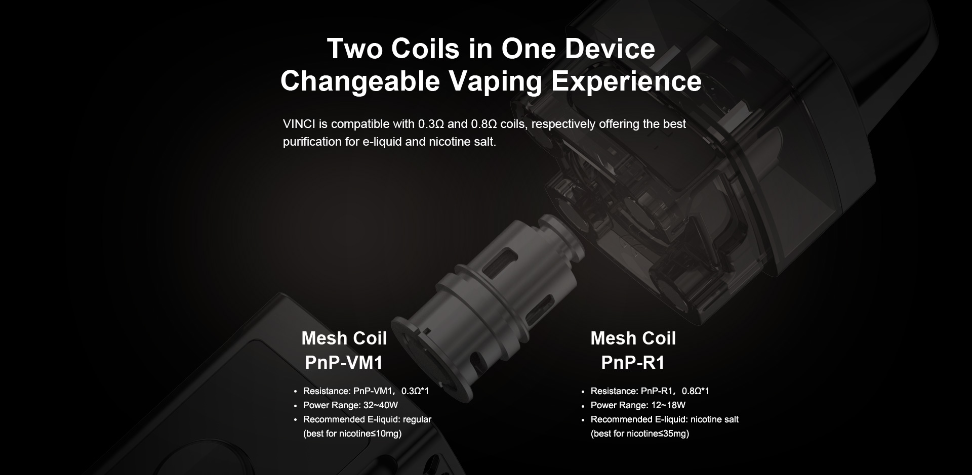 VooPoo VINCI coils for Variable Vaping Experience