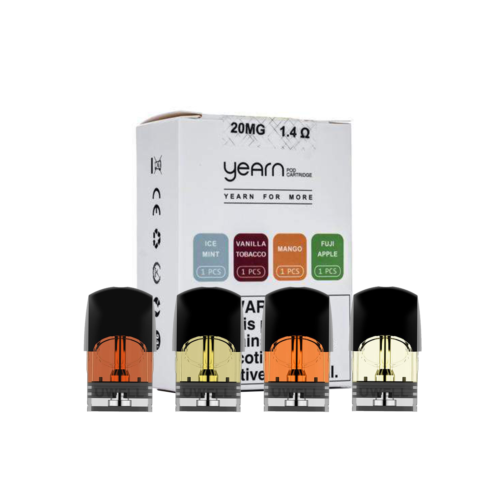 Uwell YEARN Replacement Pods Pre-Filled Vape Cartridges – VapeLoft