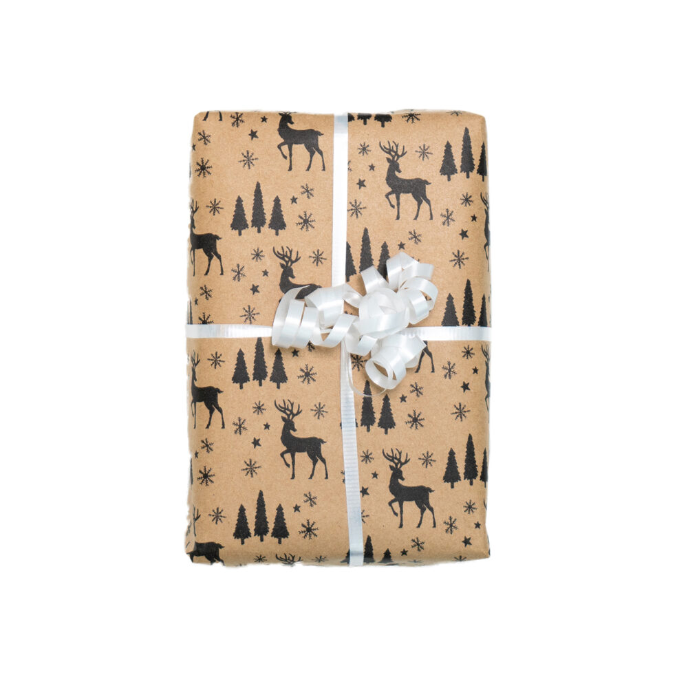 Into the woods white ribbon gift wrap