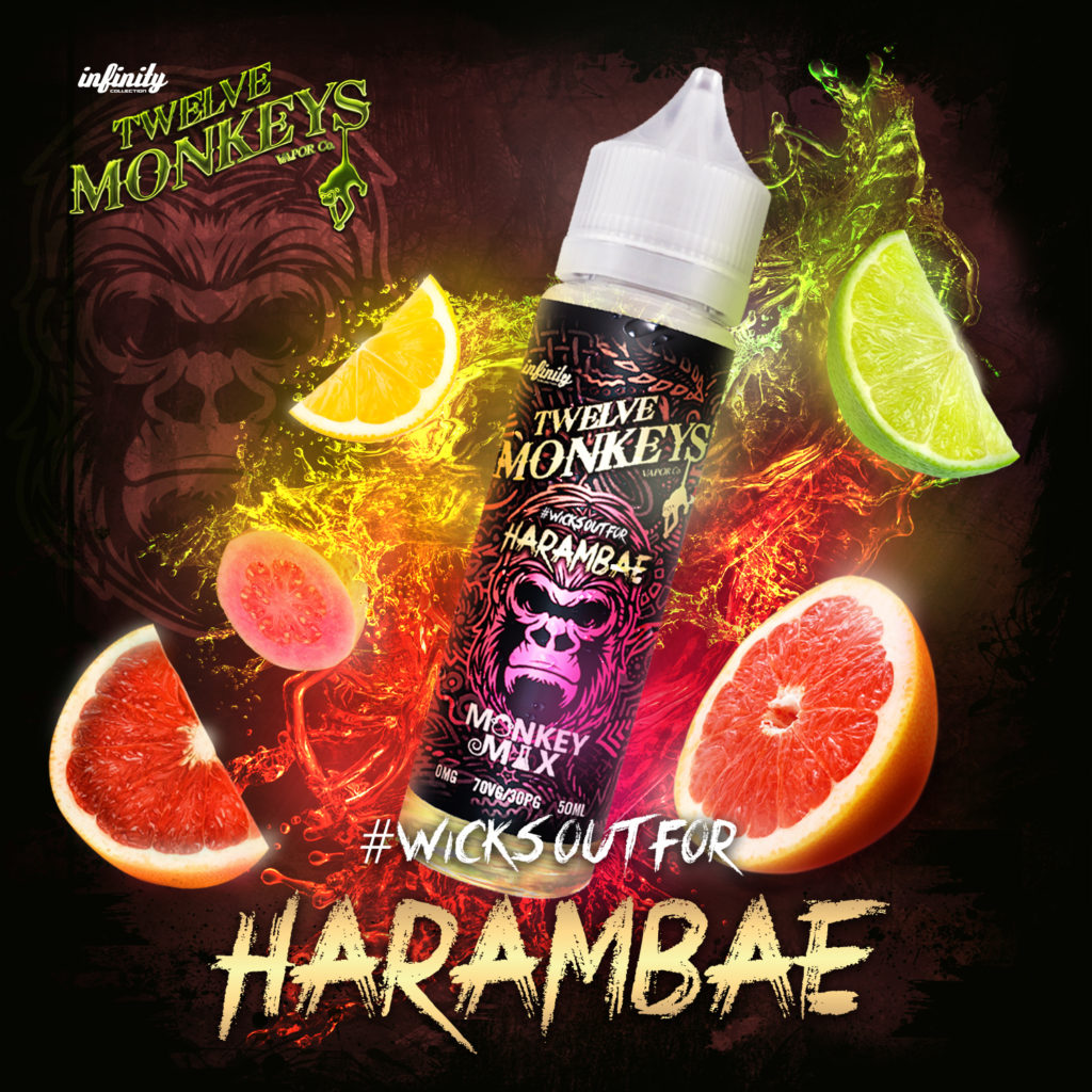 Harambae Twelve Monkeys E-Liquid Artwork