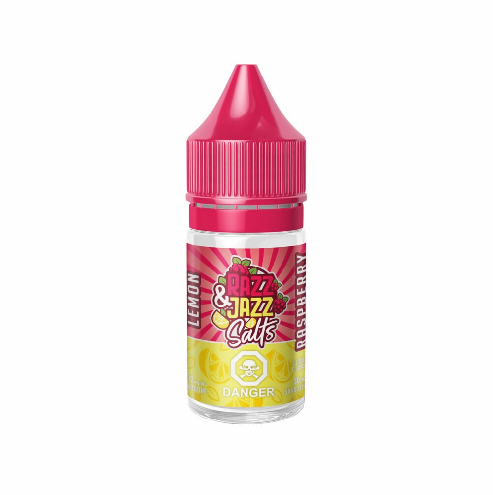 30ml bottle of Lemon Raspberry SALT Razz & Jazz E-Liquid