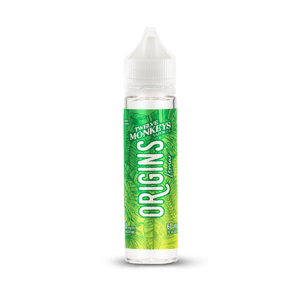 60mL bottle of the Lemur Twelve Monkeys Origins E-Liquid