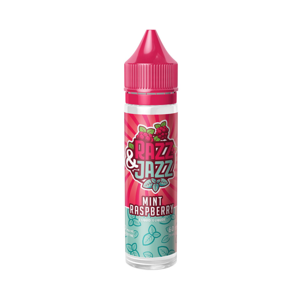 60ML bottle of Mint Raspberry by Razz & Jazz E-Liquids