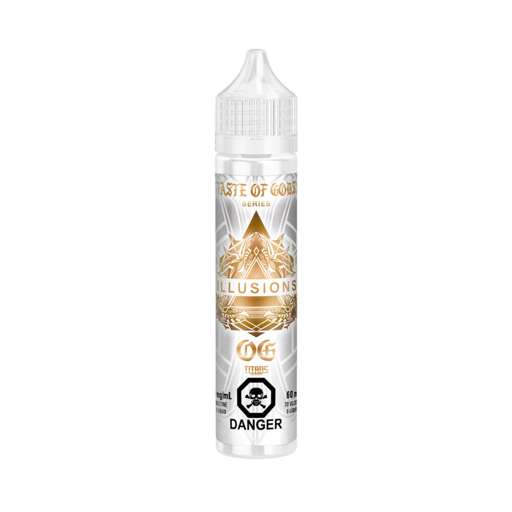 60ML bottle of Taste of Gods OG E-Liquid by Illusions Vapor