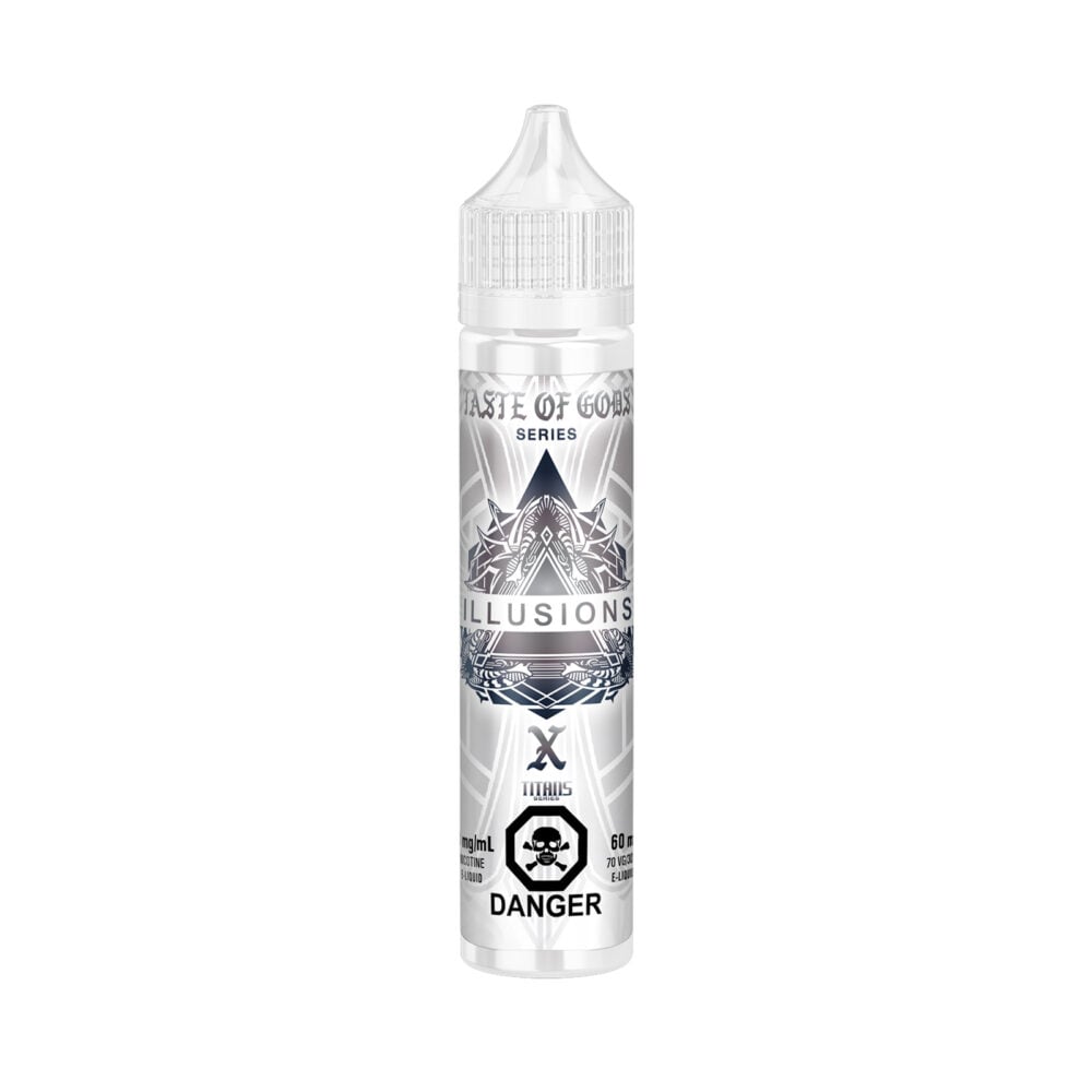 60ML bottle of Taste of Gods X E-Liquid by Illusions Vapor