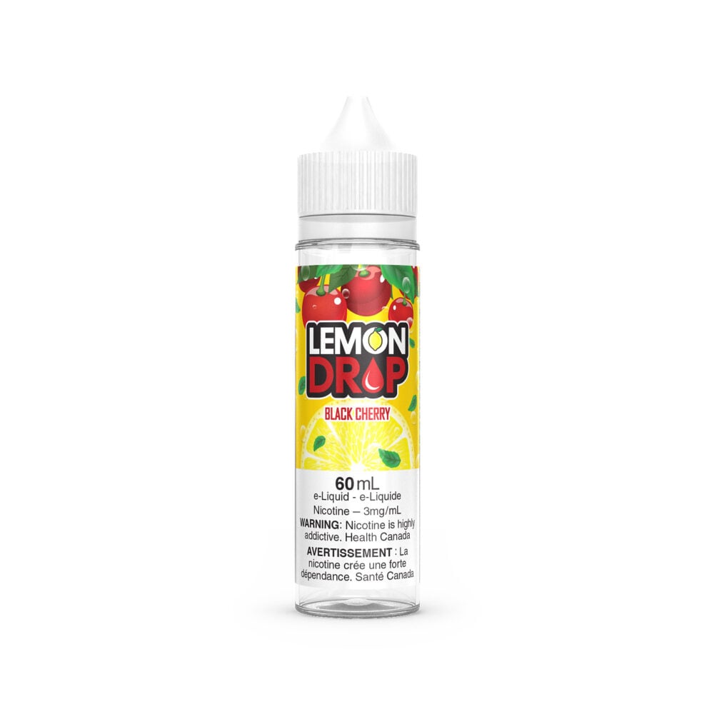 60mL bottle of Black Cherry Lemon Drop E-Liquid