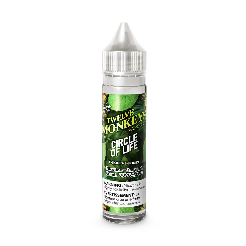 60ML bottle of Circle of Life Twelve Monkeys E-Liquid