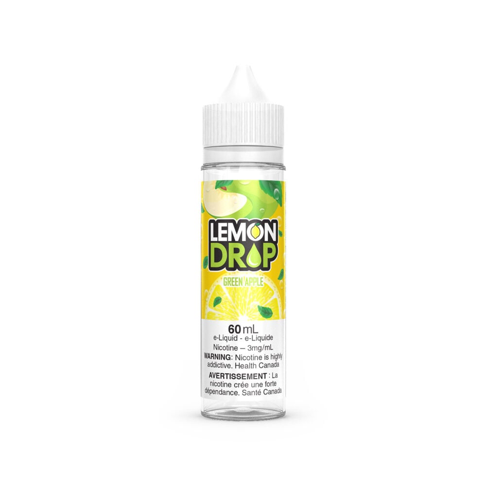 60ml bottle of the Green Apple Lemon Drop E-Liquid