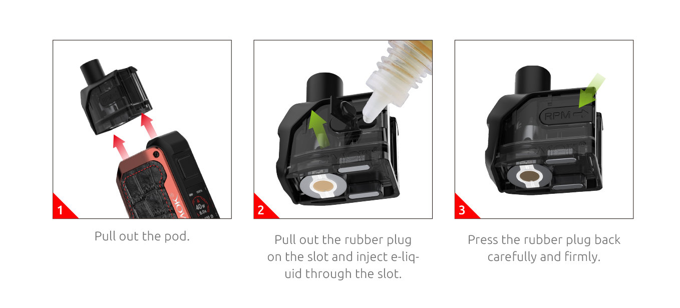 How to fill e-liquid on SMOK ALIKE Pod Mod