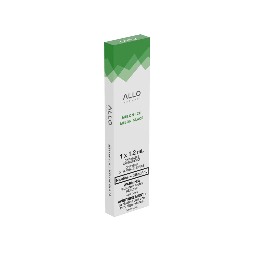 Melon Ice Flavor ALLO Disposable Vape Packaging