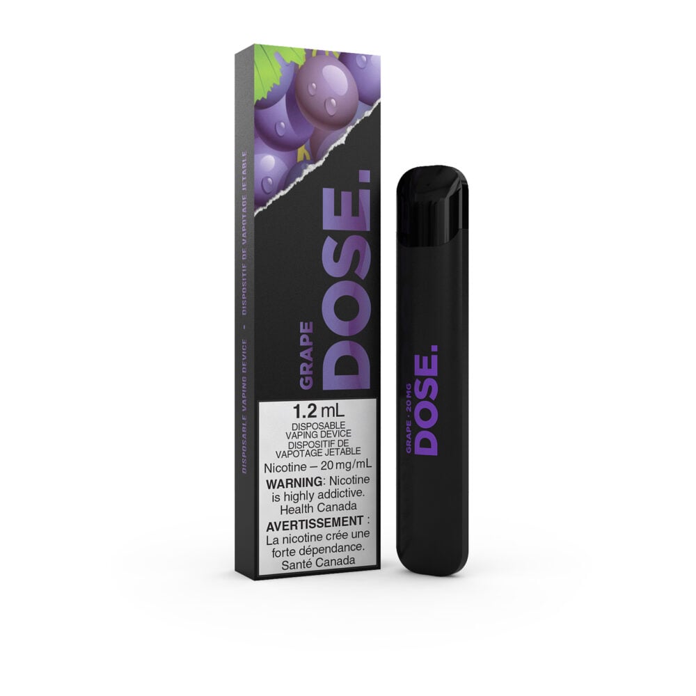 Grape flavored DOSE Disposable Vape