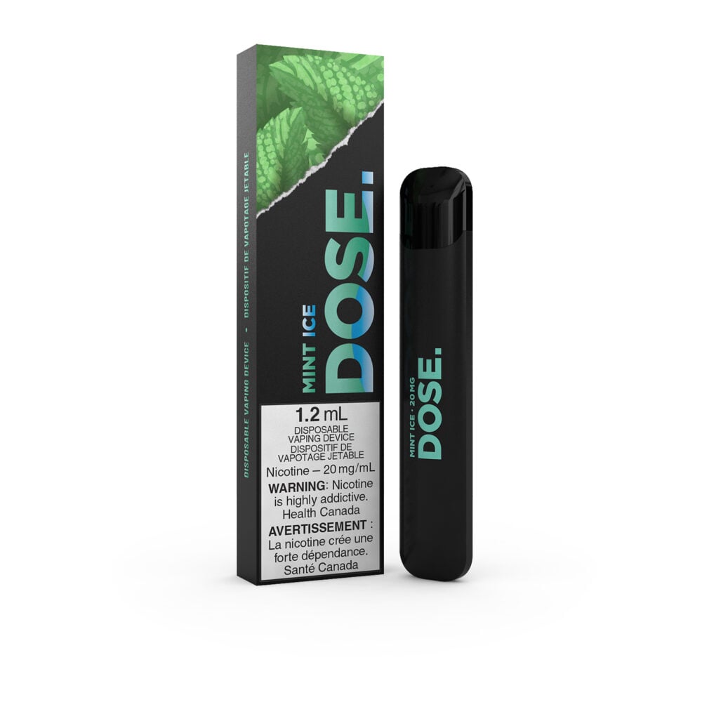 Mint Ice flavored DOSE Disposable Vape