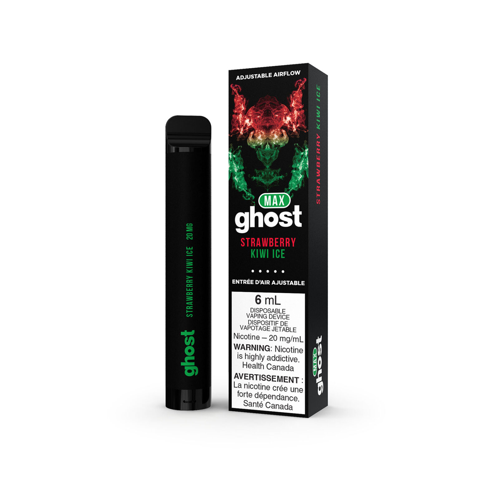 Strawberry Kiwi Ice Ghost Max Disposable Vape VapeLoft
