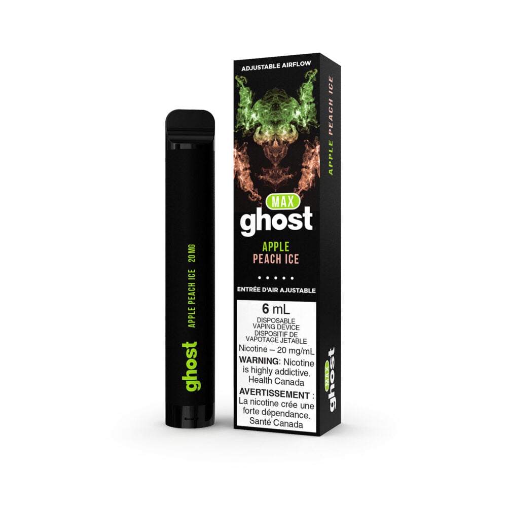 Apple Peach Ice Ghost Max Disposable Vape