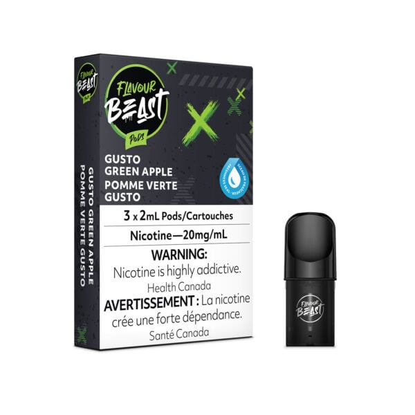 Gusto Green Apple Flavour Beast Pods
