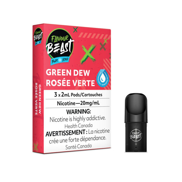Gnarly Green D (Green Dew) Flavour Beast Pods