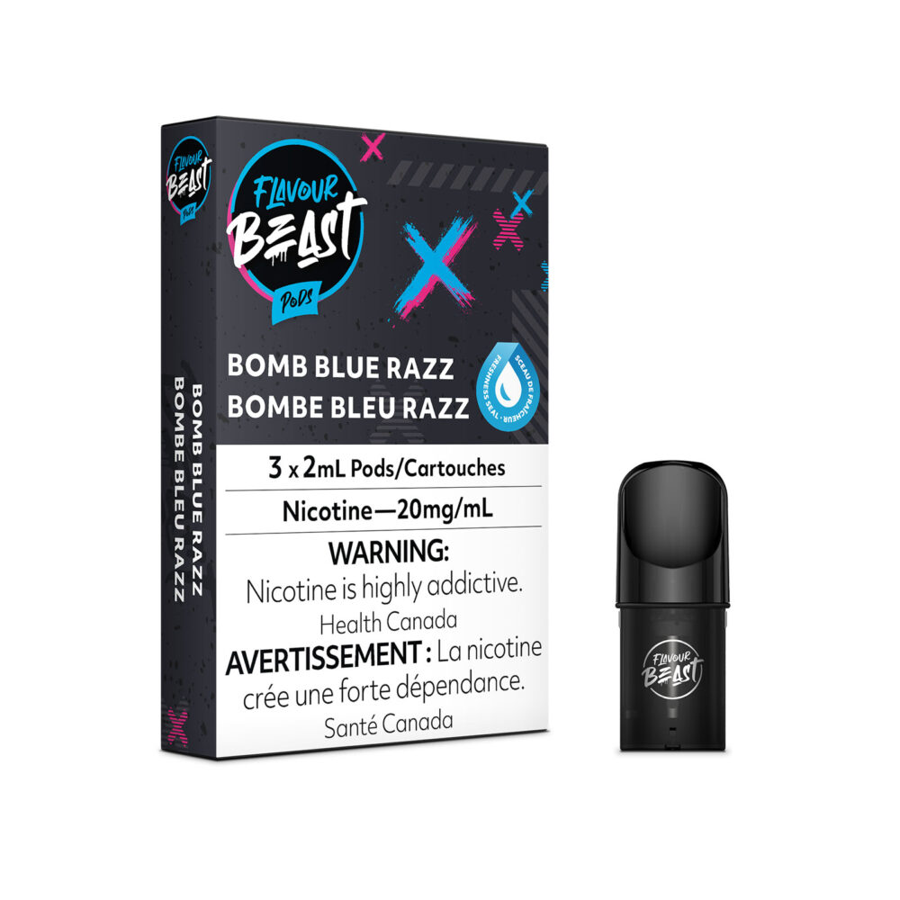 Bomb Blue Razz Flavour Beast Pods