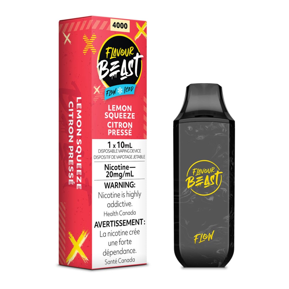 Lemon Squeeze Flavour Beast Flow Disposable Vape