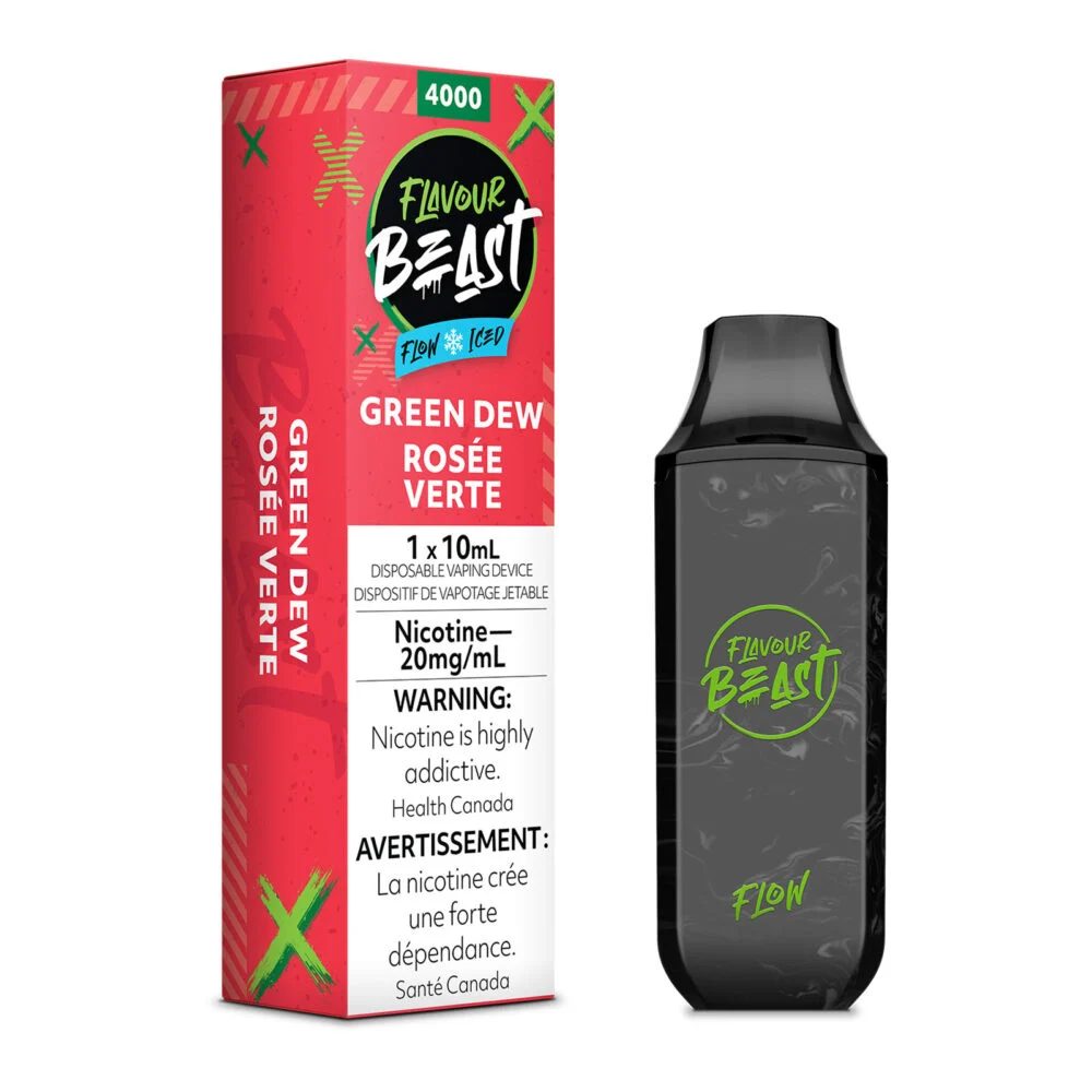 Gnarly Green D (Green Dew) Flavour Beast Flow Disposable Vape