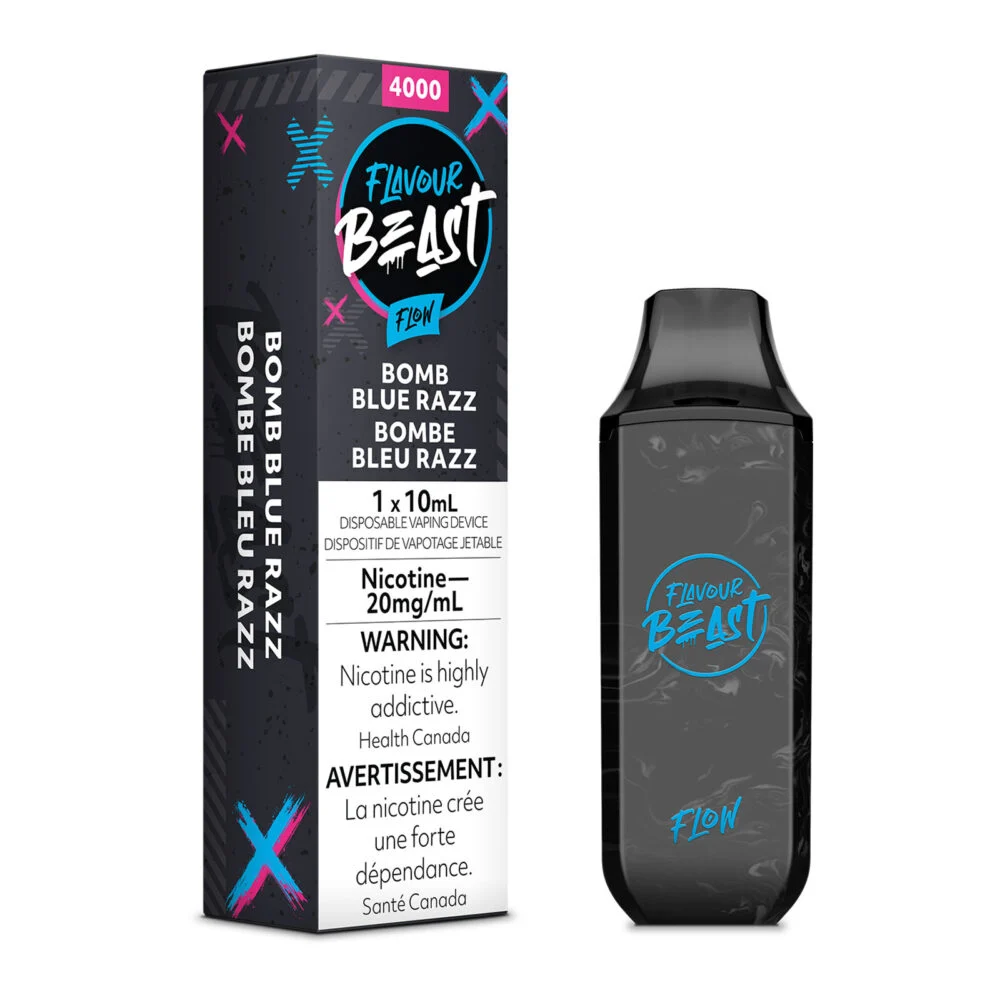 Bomb Blue Razz Flavour Beast Flow Disposable Vape