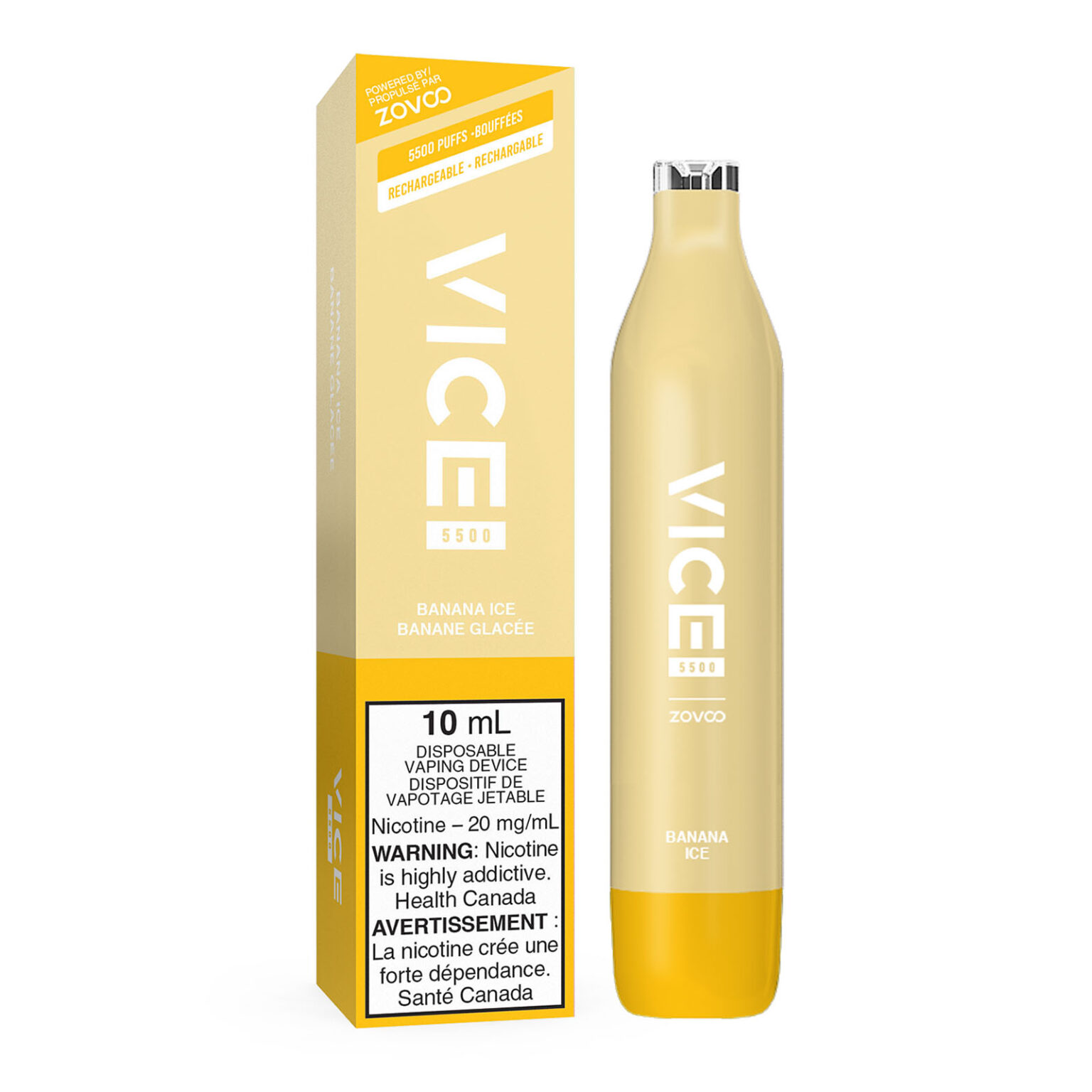 Banana Ice Vice 5500 Disposable Vape 1000mAh VapeLoft