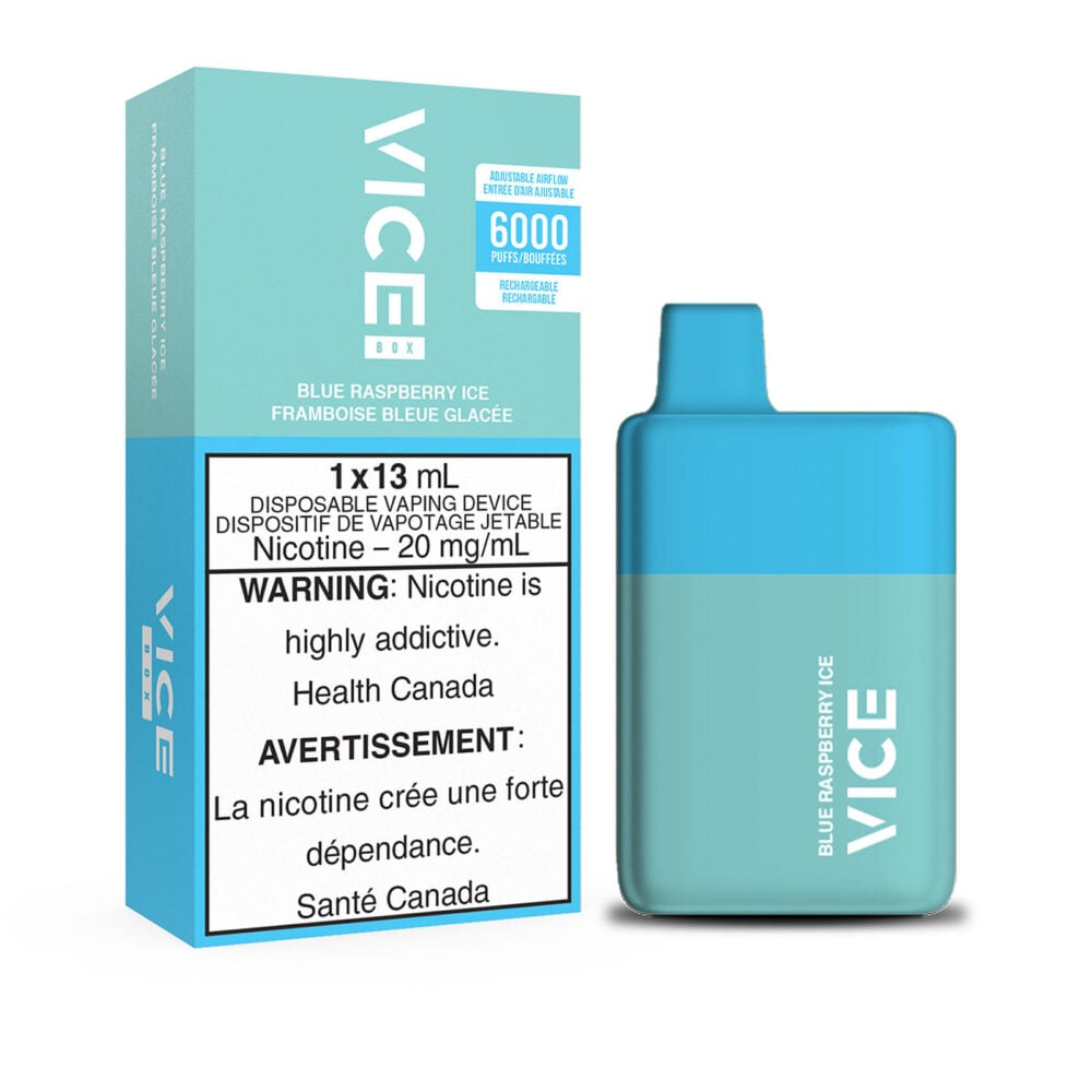 Blue Raspberry Ice Vice Box Disposable Vape