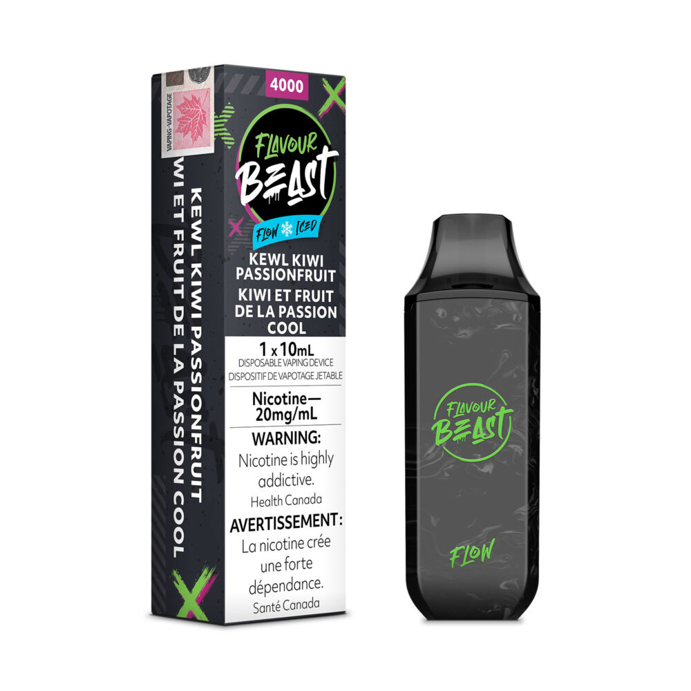 Kewl Kiwi Passionfruit Iced Flavour Beast Flow Disposable Vape