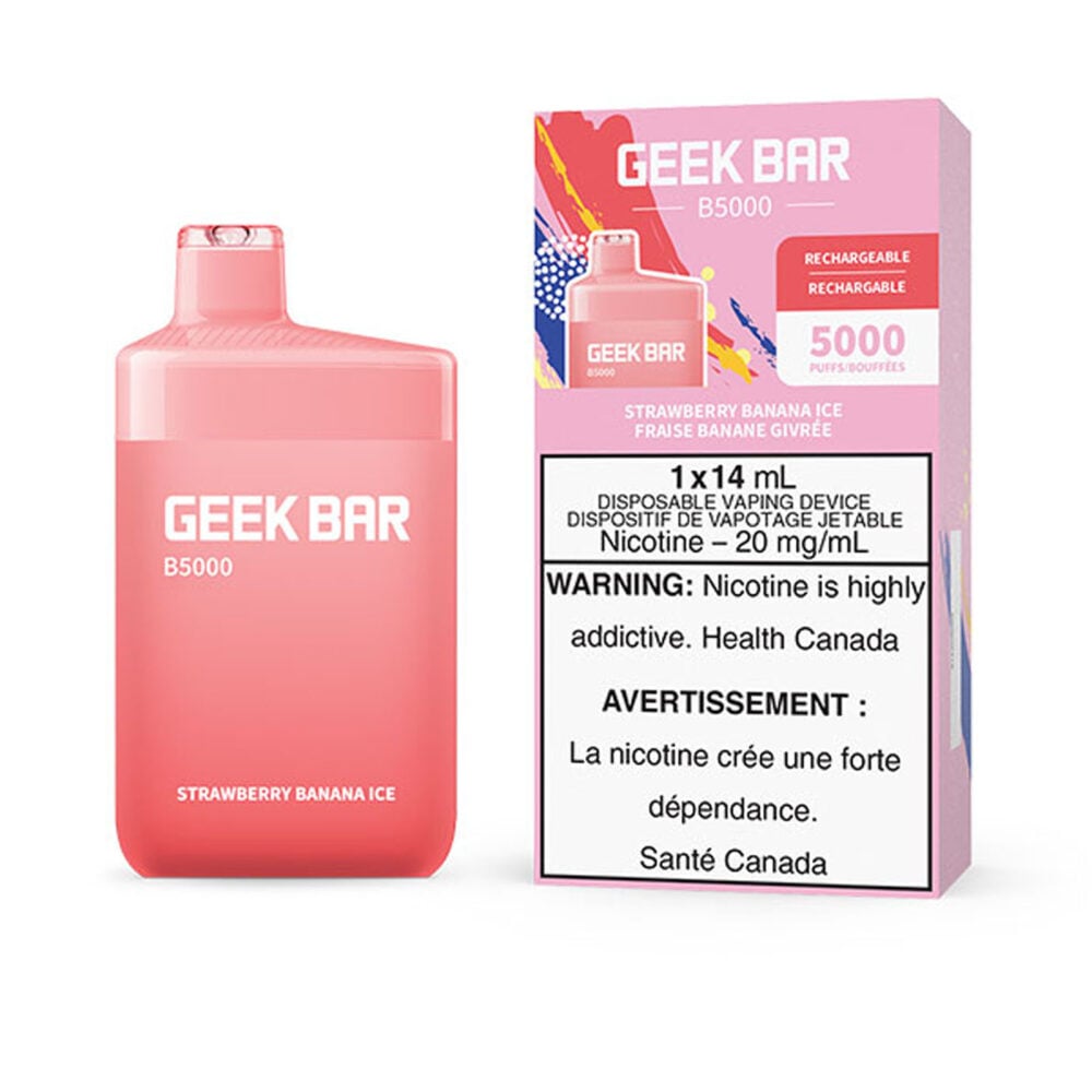 Strawberry Banana Ice Geek Bar B5000 Disposable Vape