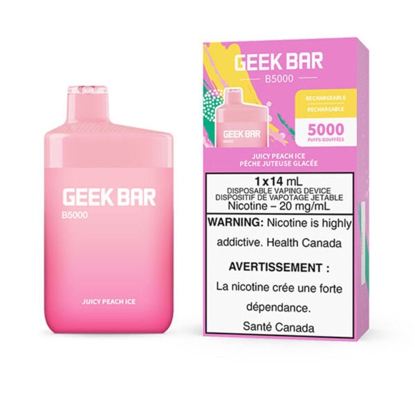Juicy Peach Ice Geek Bar B5000 Disposable Vape