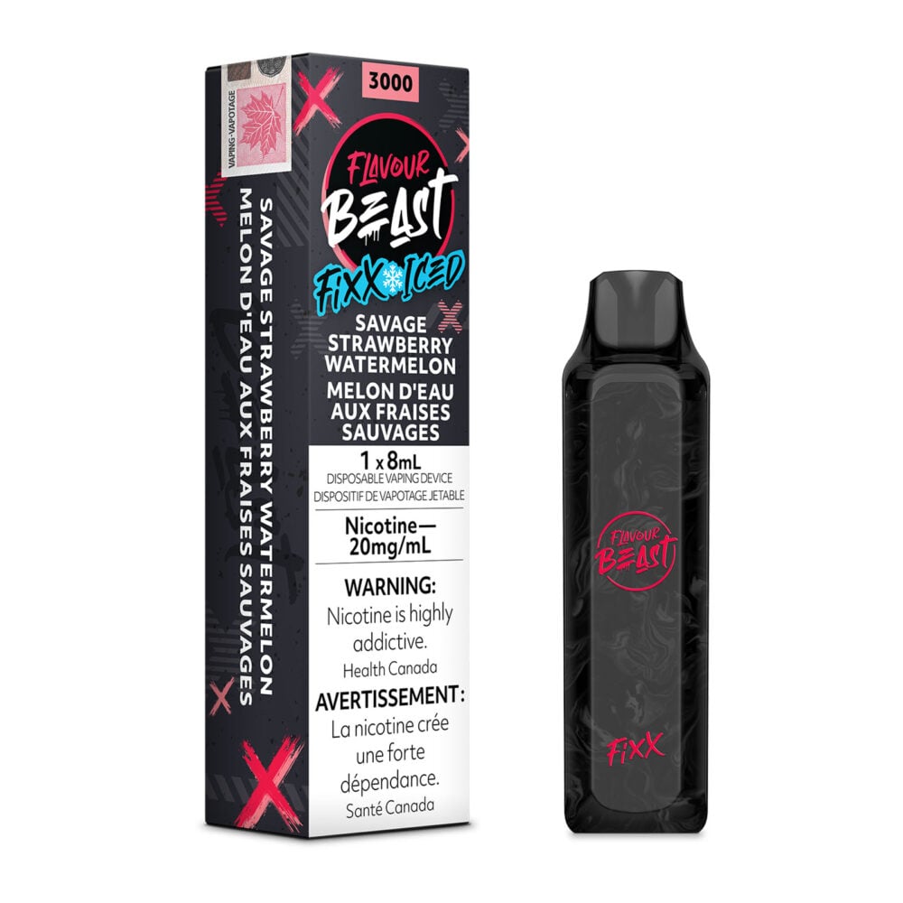 Savage Strawberry Watermelon Iced Flavour Beast Fixx Disposable Vape