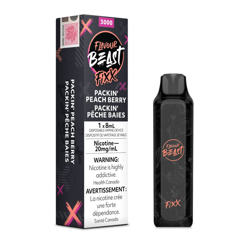 Packin Peach Berry Flavour Beast Fixx Disposable Vape