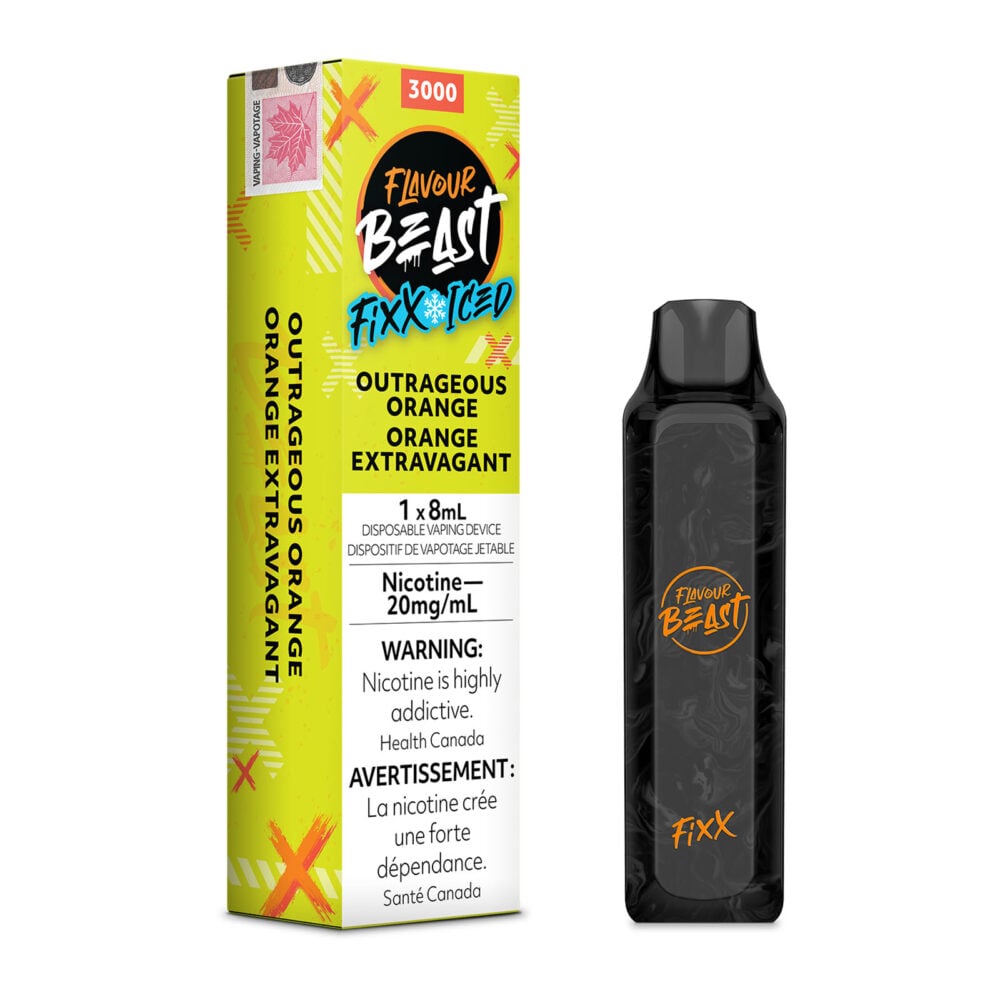 Outrageous Orange Iced Flavour Beast Fixx Disposable Vape