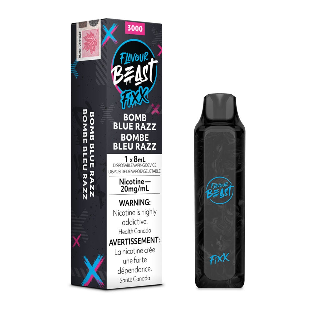 Bomb Blue Razz Flavour Beast Fixx Disposable Vape