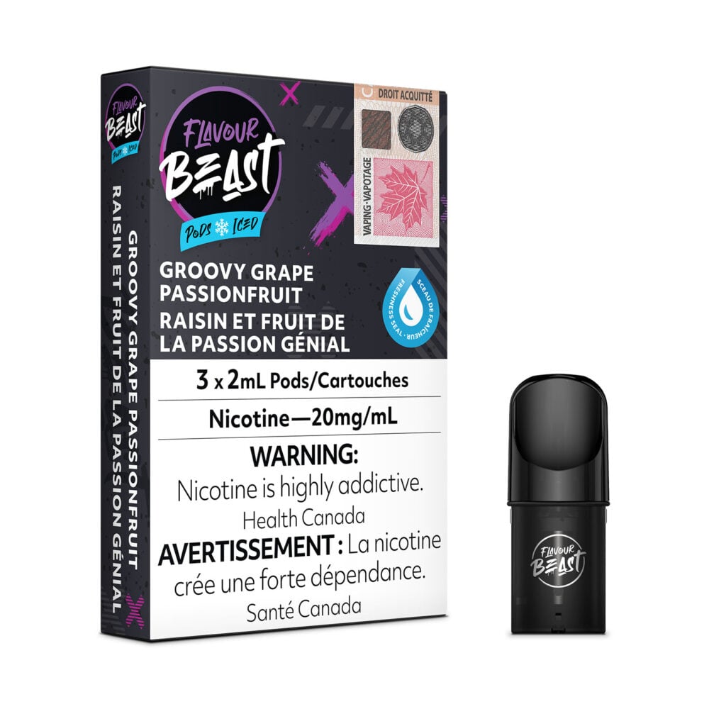 Groovy Grape Passionfruit Iced Flavour Beast Pods