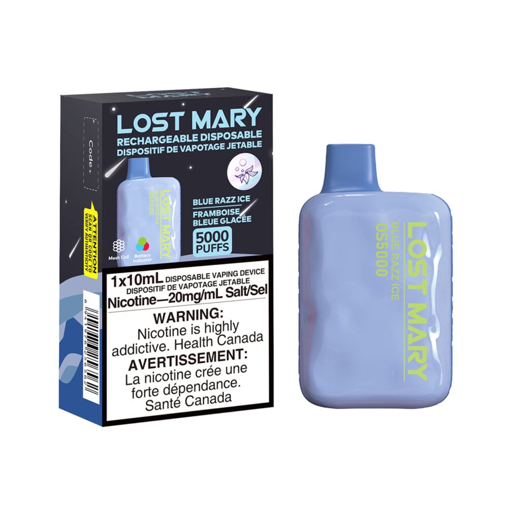 Blue Razz Ice Lost Mary OS5000 Disposable Vape