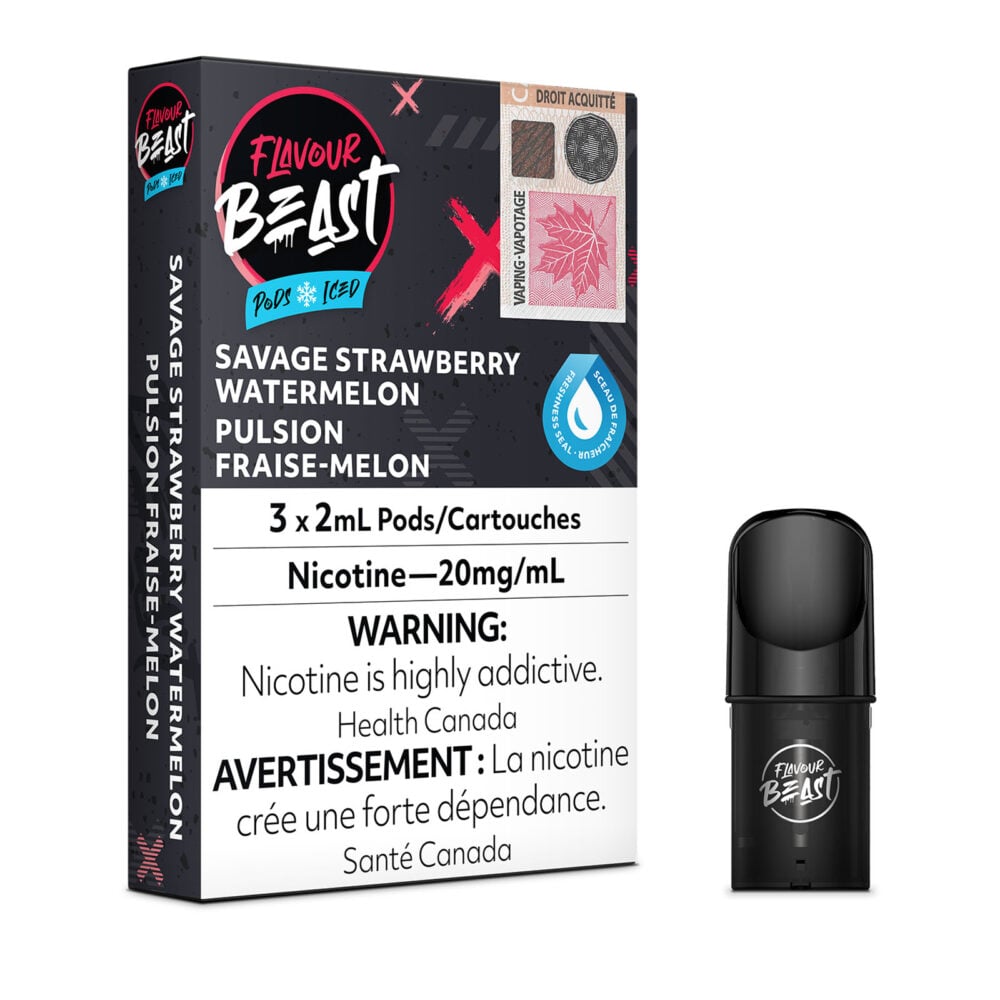 Savage Strawberry Watermelon Iced Flavour Beast Pods