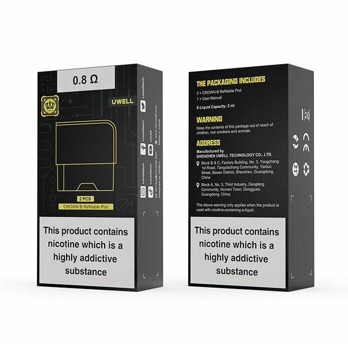 Uwell Crown B Replacement Pods | 2 packs