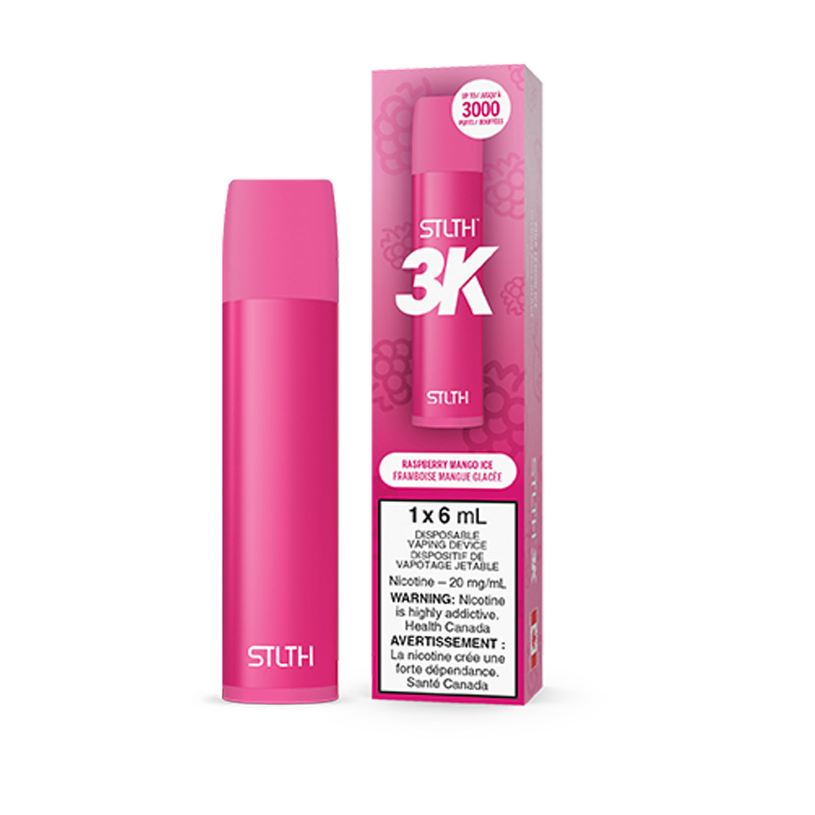 Raspberry Mango Ice STLTH 3K Disposable Vape