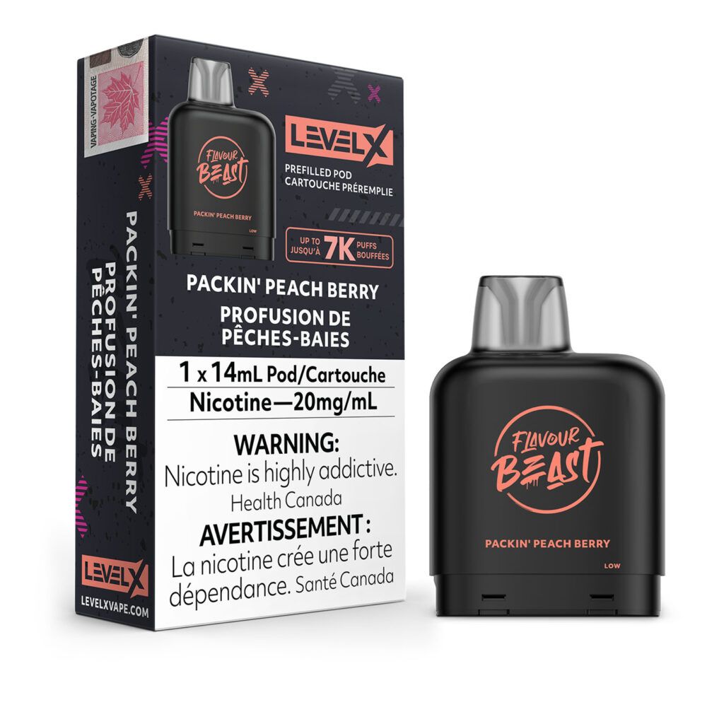 Packin Peach Berry Level X Flavour Beast Pods