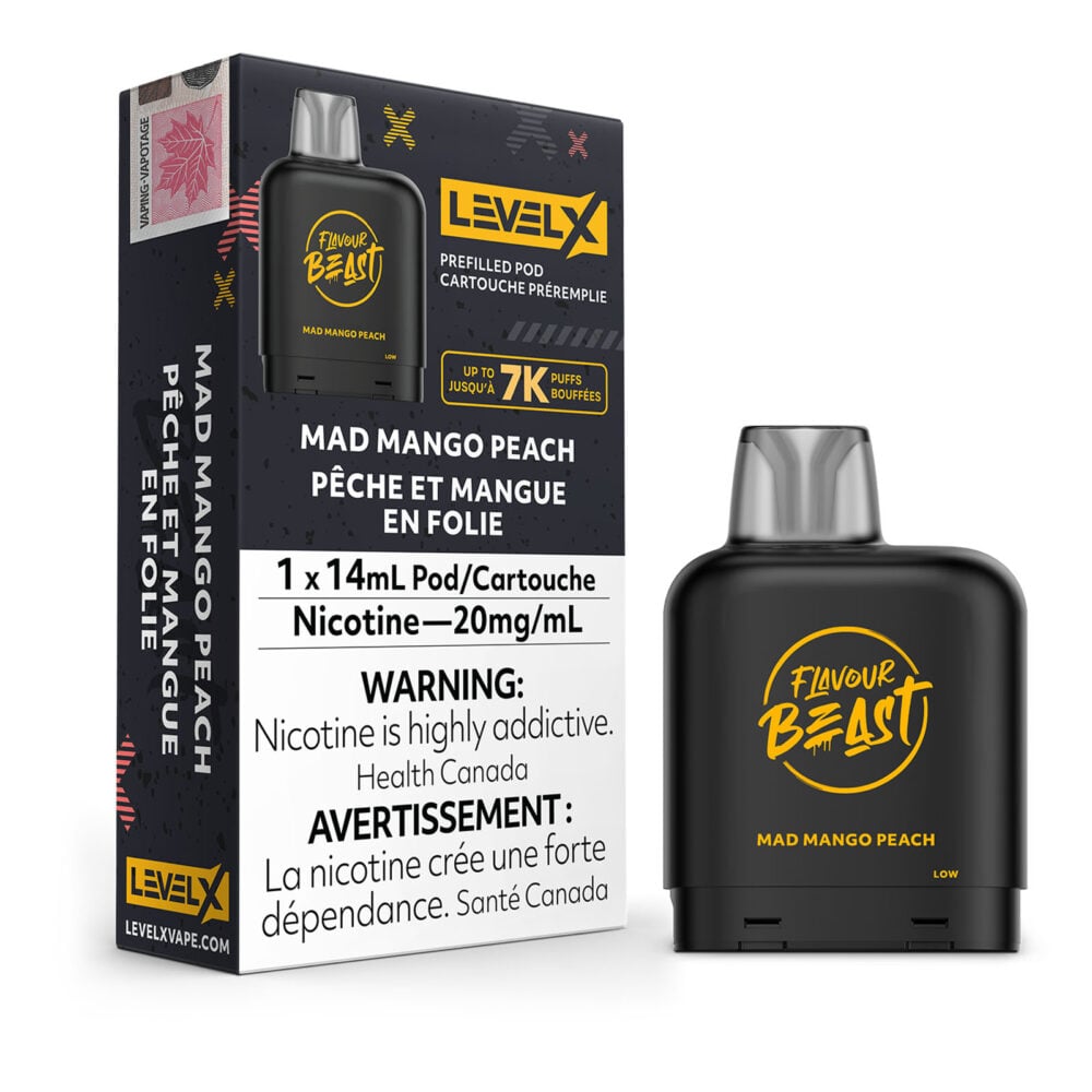 Mad Mango Peach Level X Flavour Beast Pods