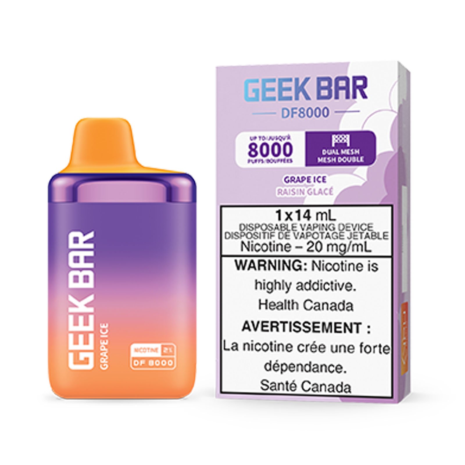 Grape Ice Geek Bar DF8000 Disposable Vape VapeLoft