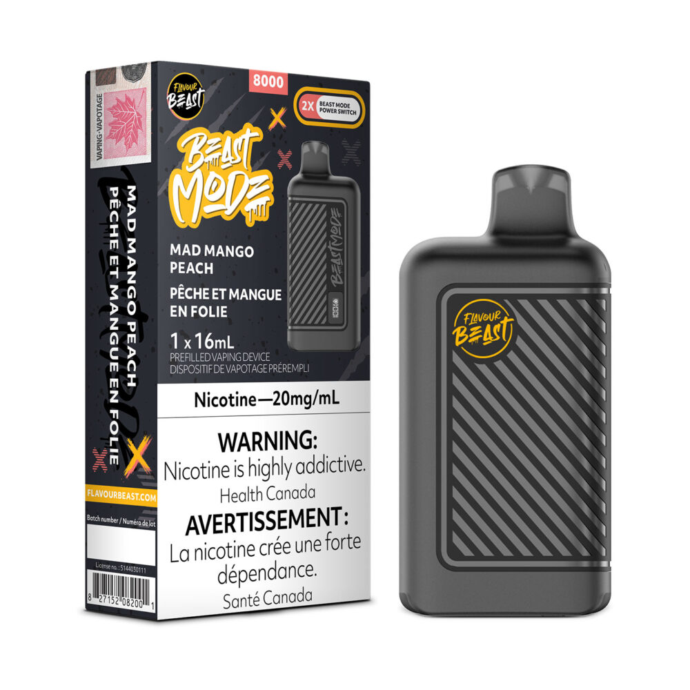 Mad Mango Peach Flavour Beast Beast Mode Disposable Vape