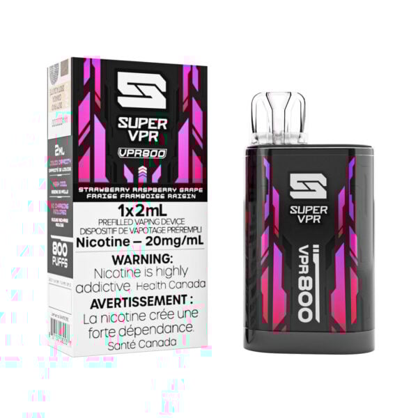 Strawberry Raspberry Grape Super VPR 800 Disposable Vape