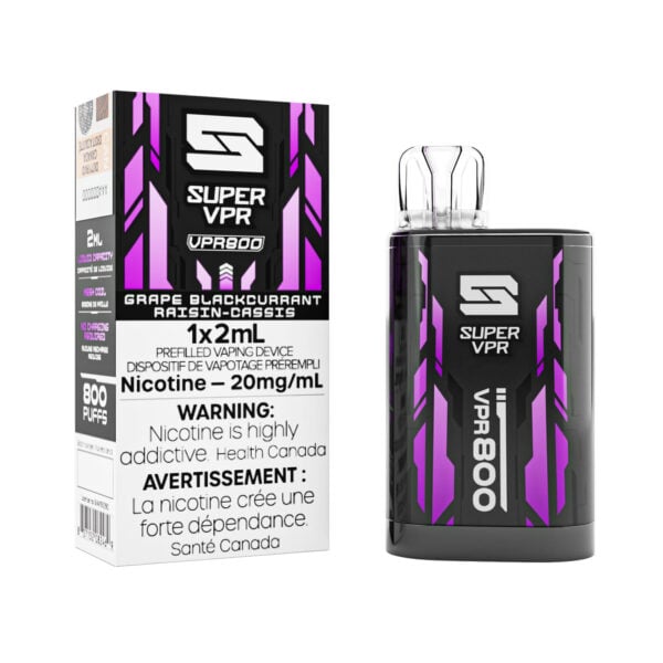 Grape Blackcurrant Super VPR 800 Disposable Vape