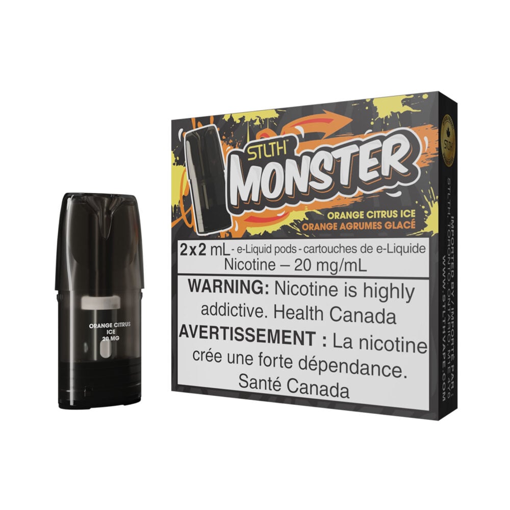 Orange Citrus Ice STLTH Monster Pods