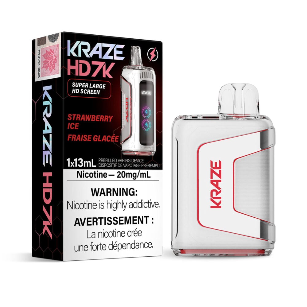 Strawberry Ice Kraze HD 7K Disposable Vape